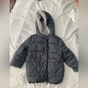 Old Navy Gray toddler hooded coat (2T)